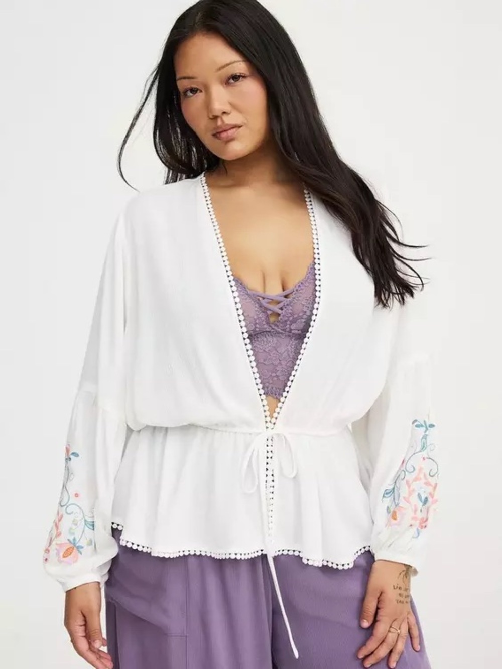 Torrid Peplum Kimono